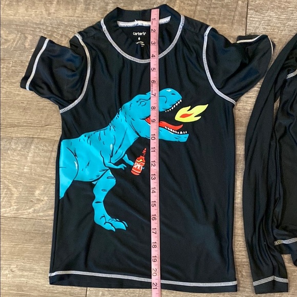 Kids Dinosaur Swim Set Short & long sleeve rash guard & swim trunks - Picture 9 of 14